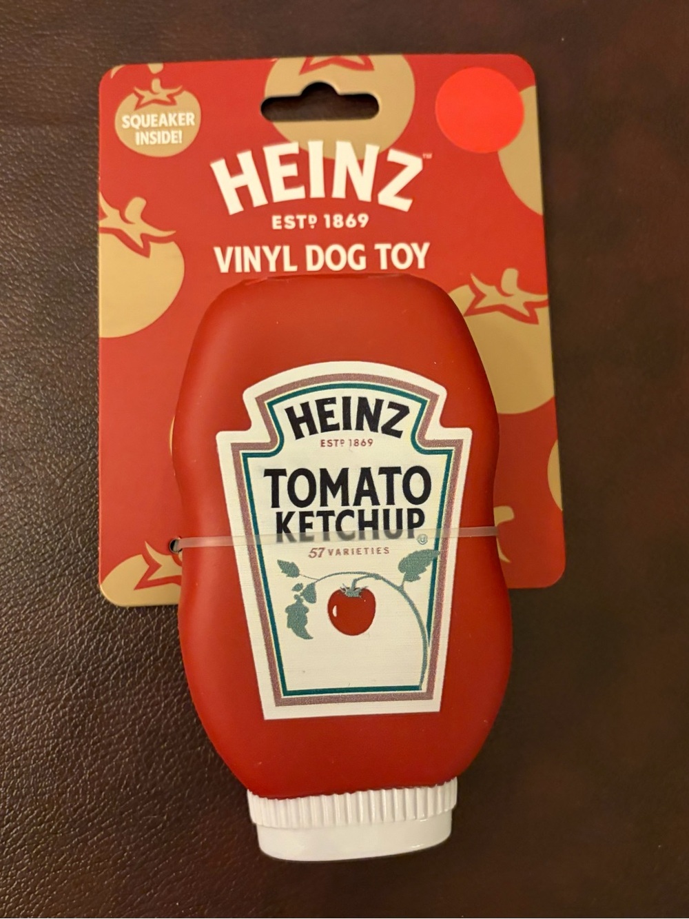 3 for $15 Heinz Tomato Ketchup, jolly, kool aid, Vinyl Dog Toy - Red